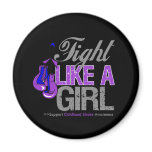 Fight Like a Girl Boxing - Childhood Stroke magnets