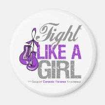 Fight Like a Girl Boxing - Domestic Violence Magnets