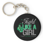 Fight Like a Girl Boxing - Liver Cancer keychains