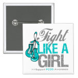 Fight Like a Girl Boxing - PCOS buttons