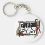 Fight Like A Girl Brain Aneurysm 24.8 Keychain