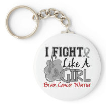 Fight Like A Girl Brain Cancer 15.2 Keychain