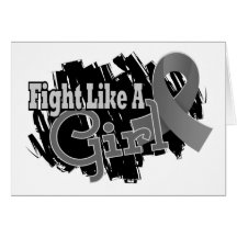 Fight Like A Girl Brain Cancer 17.8 Card