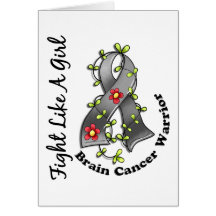 Fight Like A Girl Brain Cancer 29.4 Greeting Card