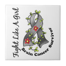 Fight Like A Girl Brain Cancer 29S Ceramic Tiles