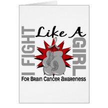 Fight Like A Girl Brain Cancer 8.5 Greeting Card