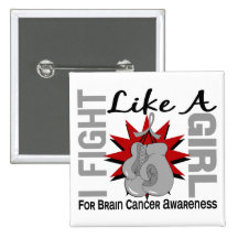 Fight Like A Girl Brain Cancer 8.5 Pin
