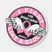 Fight Like A Girl Breast Cancer 16.5 Refrigerator Magnet