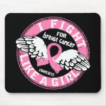 Fight Like A Girl Breast Cancer 16.5 Mousepad