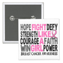 Fight Like A Girl Breast Cancer 23.3 Pinback Buttons