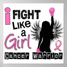 Fight Like A Girl Breast Cancer 26.2 Poster