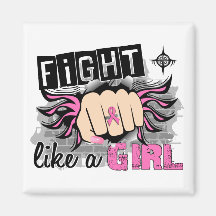 Fight Like A Girl Breast Cancer 27.8 Fridge Magnet