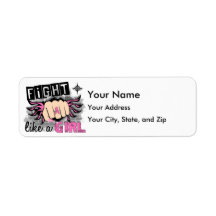 Fight Like A Girl Breast Cancer 27.8 Custom Return Address Labels
