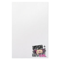 Fight Like A Girl Breast Cancer 27.8 Stationery Design