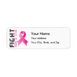 Fight Like A Girl Breast Cancer 28.8 Return Address Label