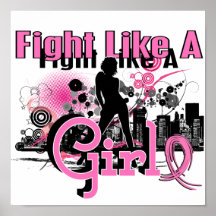 Fight Like A Girl Breast Cancer 30.8 Print