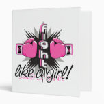Fight Like A Girl Breast Cancer 32.8 3 Ring Binder