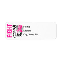 Fight Like A Girl Breast Cancer 36.8 Return Address Label