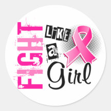 Fight Like A Girl Breast Cancer 36.8 Stickers