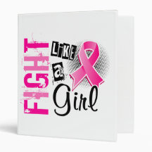 Fight Like A Girl Breast Cancer 36.8 Vinyl Binder