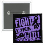 Fight Like a Girl BurnOut Hodgkin's Disease buttons