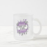 Fight Like a Girl Button - Alzheimer's Disease Coffee Mug