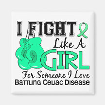 Fight Like A Girl Celiac Disease 15.6 Refrigerator Magnets