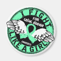 Fight Like A Girl Celiac Disease 16.5 Refrigerator Magnet