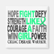 Fight Like A Girl Celiac Disease 23.4 Refrigerator Magnet