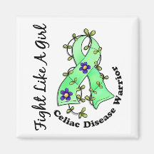 Fight Like A Girl Celiac Disease 29.4 Fridge Magnets