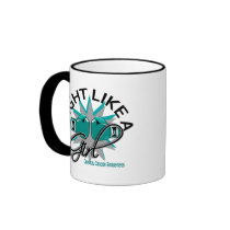 Fight Like A Girl Cervical Cancer 12.3 Coffee Mug