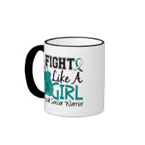 Fight Like A Girl Cervical Cancer 15.2 Coffee Mugs