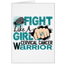 Fight Like A Girl Cervical Cancer 20.2 Greeting Card