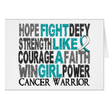 Fight Like A Girl Cervical Cancer 23.4 Greeting Cards