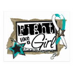 Fight Like A Girl Cervical Cancer 24.8 Postcard
