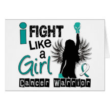 Fight Like A Girl Cervical Cancer 26.2 Greeting Cards