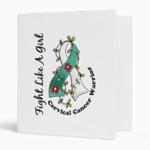 Fight Like A Girl Cervical Cancer 29.4 Vinyl Binders