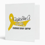 Fight Like A Girl Childhood Cancer 25.4 Vinyl Binder