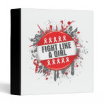 Fight Like a Girl Cool Button - AIDS binders