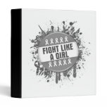 Fight Like a Girl Cool Button - Brain Cancer binders