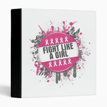 Fight Like a Girl Cool Button - Breast Cancer Binders
