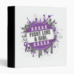 Fight Like a Girl Cool Button - Leiomyosarcoma 3 Ring Binders