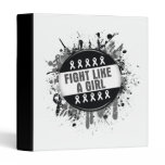 Fight Like a Girl Cool Button - Melanoma binders