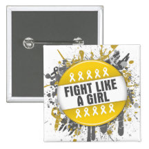 Fight Like a Girl Cool Button - Neuroblastoma