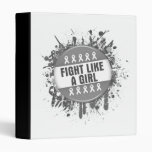 Fight Like a Girl Cool Button Parkinson's Disease Vinyl Binder