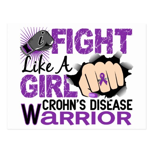 Fight Like A Girl Crohn's Disease 20.2 Postcard