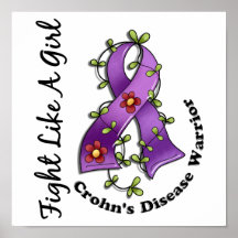 Fight Like A Girl Crohn's Disease 29.4 Posters