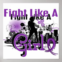 Fight Like A Girl Crohn's Disease 30.8 Poster
