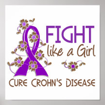 Fight Like A Girl Crohn's Disease 38.82 Print