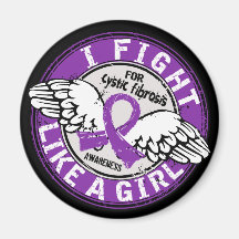 Fight Like A Girl Cystic Fibrosis 16.5 Fridge Magnets
